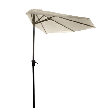 PARASOL OGRODOWY ŚCIENNY DUŻY SOLIDNY SKŁADANY 2,7 M Z KORBKĄ ECRU PARASOL OGRODOWY ŚCIENNY DUŻY SOLIDNY SKŁADANY 2,7 M Z KORBKĄ ECRU