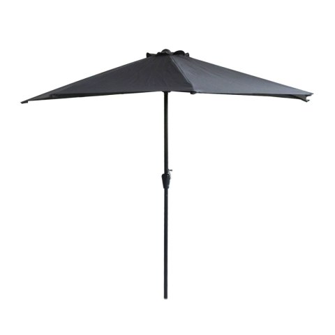 PARASOL OGRODOWY ŚCIENNY DUŻY SOLIDNY SKŁADANY 2,7 M Z KORBKĄ SZARY PARASOL OGRODOWY ŚCIENNY DUŻY SOLIDNY SKŁADANY 2,7 M Z KORBKĄ SZARY