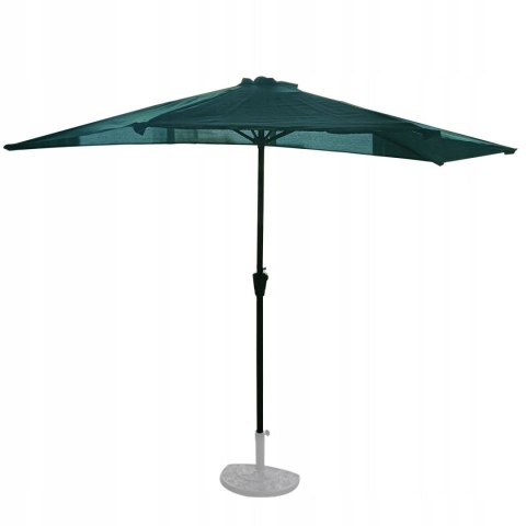 PARASOL OGRODOWY ŚCIENNY DUŻY SOLIDNY SKŁADANY 2,7 M Z KORBKĄ ZIELONY PARASOL OGRODOWY ŚCIENNY DUŻY SOLIDNY SKŁADANY 2,7 M Z KORBKĄ ZIELONY