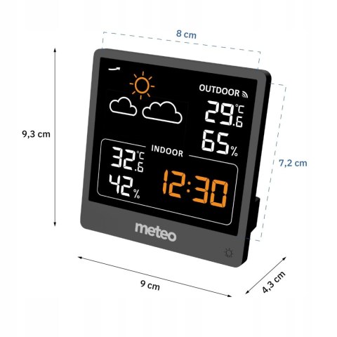 STACJA POGODOWA Z DCF METEO SP200 Z POGODYNKA EKRAN LCD STACJA POGODOWA Z DCF METEO SP200 Z POGODYNKA EKRAN LCD