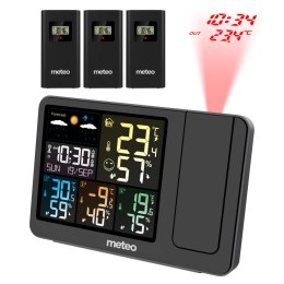 STACJA POGODOWA Z DCF METEO SP300 POGODYNKA PROJEKTOR LASEROWY 3 CZUJNIKI