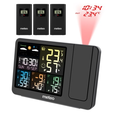 STACJA POGODOWA Z DCF METEO SP300 POGODYNKA PROJEKTOR LASEROWY 3 CZUJNIKI STACJA POGODOWA Z DCF METEO SP300 POGODYNKA PROJEKTOR LASEROWY 3 CZUJNIKI