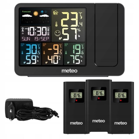 STACJA POGODOWA Z DCF METEO SP300 POGODYNKA PROJEKTOR LASEROWY 3 CZUJNIKI STACJA POGODOWA Z DCF METEO SP300 POGODYNKA PROJEKTOR LASEROWY 3 CZUJNIKI