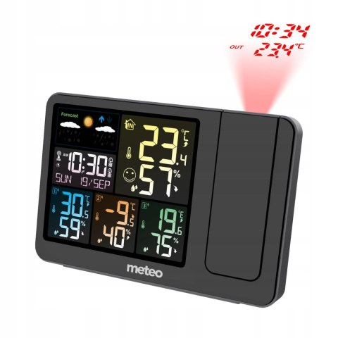 STACJA POGODOWA Z DCF METEO SP300 POGODYNKA PROJEKTOR LASEROWY 3 CZUJNIKI STACJA POGODOWA Z DCF METEO SP300 POGODYNKA PROJEKTOR LASEROWY 3 CZUJNIKI