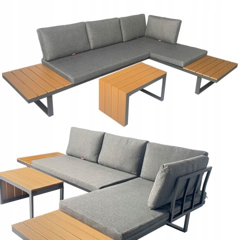 ZESTAW MEBLI OGRODOWYCH narożnik sofa stolik LEKKI komplet gród ALUMINIUM ZESTAW MEBLI OGRODOWYCH narożnik sofa stolik LEKKI komplet gród ALUMINIUM