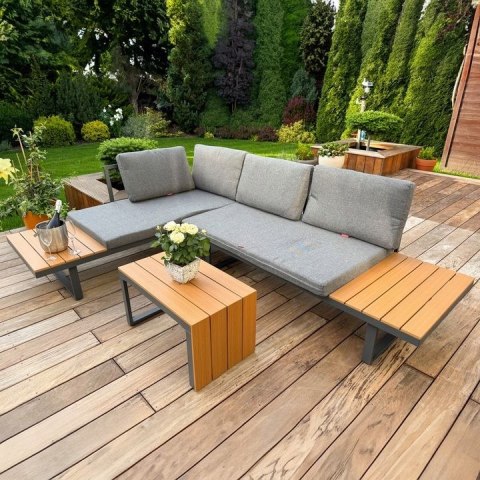 ZESTAW MEBLI OGRODOWYCH narożnik sofa stolik LEKKI komplet gród ALUMINIUM ZESTAW MEBLI OGRODOWYCH narożnik sofa stolik LEKKI komplet gród ALUMINIUM