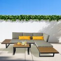 ZESTAW MEBLI OGRODOWYCH narożnik sofa stolik LEKKI komplet gród ALUMINIUM
