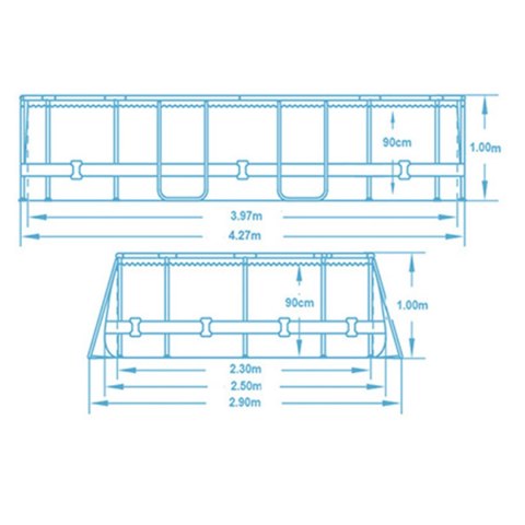 Basen ogrodowy stelażowy 427 x 250 x 100 cm 18w1 Bestway 56620 Basen ogrodowy stelażowy 427 x 250 x 100 cm 18w1 Bestway 56620