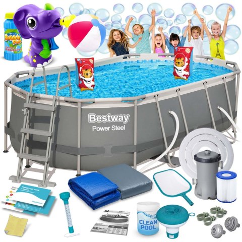 Basen ogrodowy stelażowy 427 x 250 x 100 cm 18w1 Bestway 56620 Basen ogrodowy stelażowy 427 x 250 x 100 cm 18w1 Bestway 56620