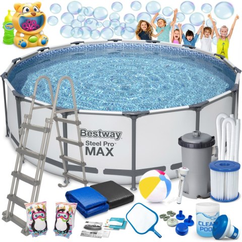 Basen ogrodowy stelażowy 457 x 122 cm 18w1 Bestway 56438 + maszyna do baniek GRATIS Basen ogrodowy stelażowy 457 x 122 cm 18w1 Bestway 56438 + maszyna do baniek GRATIS