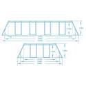 Basen ogrodowy stelażowy 488 x 244 x 122 cm 18w1 Bestway 56670