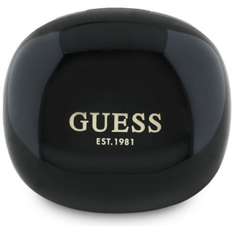 Guess Flat Classic Logo Electroplated - Słuchawki TWS + etui ładujące (czarny) Guess Flat Classic Logo Electroplated - Słuchawki TWS + etui ładujące (czarny)