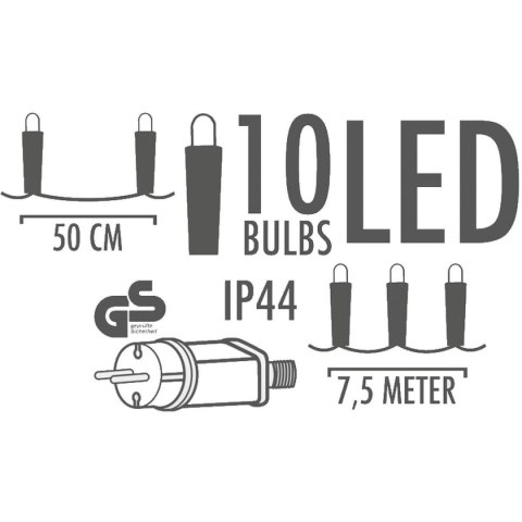 GIRLANDA OGRODOWA PARTY LIGHT 10LED GIRLANDA OGRODOWA PARTY LIGHT 10LED