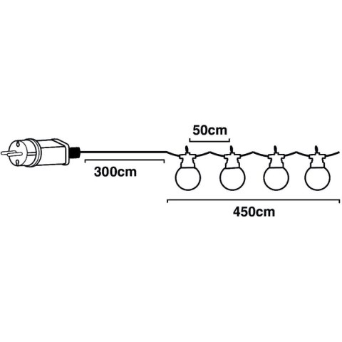 GIRLANDA OGRODOWA PARTY LIGHT 10LED GIRLANDA OGRODOWA PARTY LIGHT 10LED