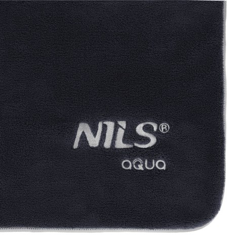 NAR14 RĘCZNIK Z MIKROFIBRY FROTTE CZARNY 160X80cm NILS AQUA NAR14 RĘCZNIK Z MIKROFIBRY FROTTE CZARNY 160X80cm NILS AQUA