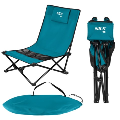 NC3306 KRZESŁO PLAŻOWE NIEBIESKO CZARNE NILS CAMP NC3306 KRZESŁO PLAŻOWE NIEBIESKO CZARNE NILS CAMP