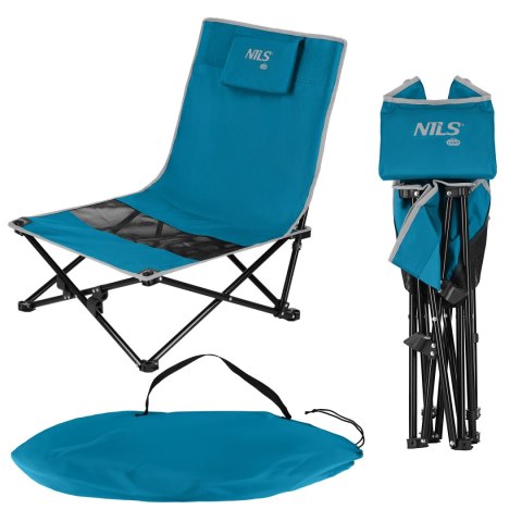 NC3306 KRZESŁO PLAŻOWE NIEBIESKO SZARE NILS CAMP NC3306 KRZESŁO PLAŻOWE NIEBIESKO SZARE NILS CAMP