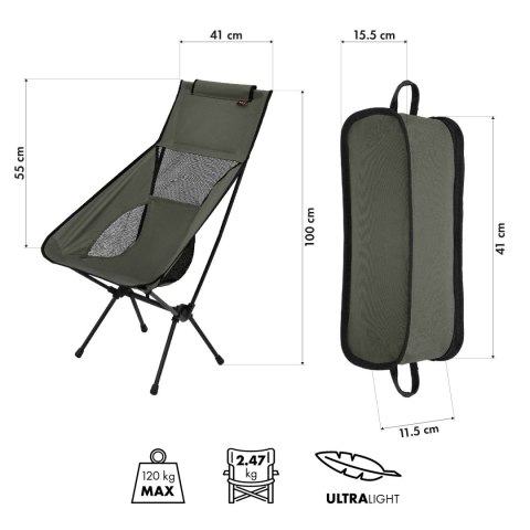 NC3321 KRZESŁO SKŁADANE ULTRALIGHT KHAKI NILS CAMP NC3321 KRZESŁO SKŁADANE ULTRALIGHT KHAKI NILS CAMP