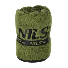 NCR15 RĘCZNIK Z MIKROFIBRY WOJSKOWY KHAKI 120x60 cm NILS CAMP