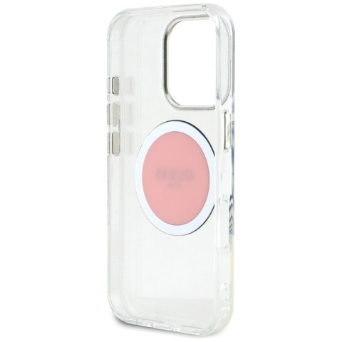 Guess IML Metal Colored Circle Classic Logo MagSafe - Etui do iPhone 16 Pro (różowy) Guess IML Metal Colored Circle Classic Logo MagSafe - Etui do iPhone 16 Pro (różowy)
