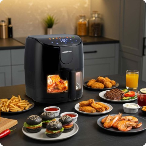 Frytkownica beztłuszczowa Air fryer Berdsen BD-658 czarna Frytkownica beztłuszczowa Air fryer Berdsen BD-658 czarna