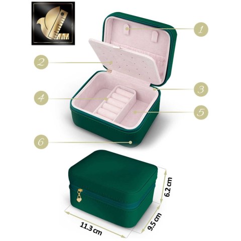 Szkatułka na biżuterię MS-702 Massido - zielona Szkatułka na biżuterię MS-702 Massido - zielona