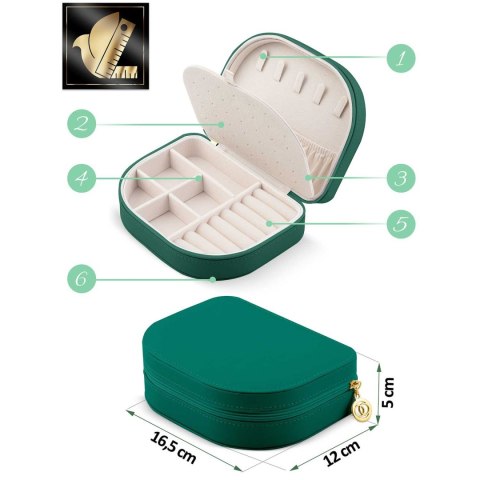Szkatułka na biżuterię Massido MS-707 - zielona Szkatułka na biżuterię Massido MS-707 - zielona