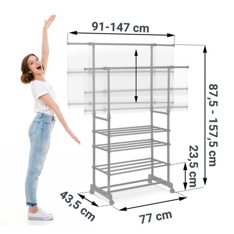 Wieszak na ubrania Massido 686300 czarny Wieszak na ubrania Massido 686300 czarny