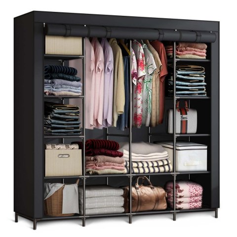 Duża szafa tekstylna Massido MS-804 czarna Duża szafa tekstylna Massido MS-804 czarna