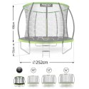 Trampolina ogrodowa profilowana 8ft/252cm z siatką wewnętrzną Neo-Sport