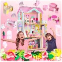 Domek dla lalek XXL Ricokids 3 piętra + mebelki winda LED