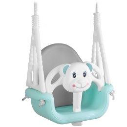 Huśtawka kubełkowa Miś 3w1 RicoKids turkusowa 6m–7 lat CE