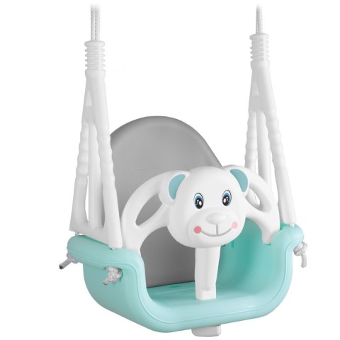 Huśtawka kubełkowa Miś 3w1 RicoKids turkusowa 6m–7 lat CE Huśtawka kubełkowa Miś 3w1 RicoKids turkusowa 6m–7 lat CE