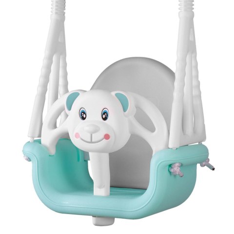 Huśtawka kubełkowa Miś 3w1 RicoKids turkusowa 6m–7 lat CE Huśtawka kubełkowa Miś 3w1 RicoKids turkusowa 6m–7 lat CE