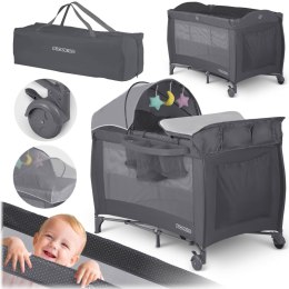 Łóżeczko turystyczne PREMIUM Ricokids z przewijakiem i moskitierą