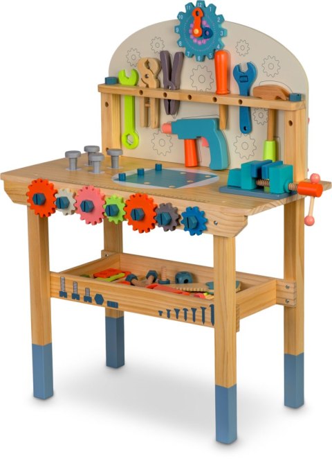 Drewniany warsztat Ricokids RK-876 z narzędziami Montessori 3+ Drewniany warsztat Ricokids RK-876 z narzędziami Montessori 3+