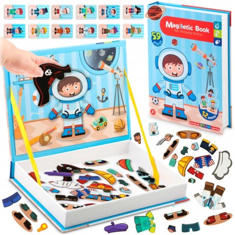 Książka magnetyczna Przebieranki RK-770 Ricokids 59 elementów Książka magnetyczna Przebieranki RK-770 Ricokids 59 elementów