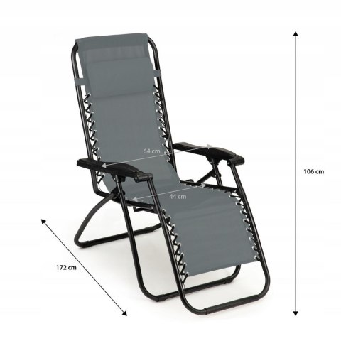 LEŻAK FOTEL OGRODOWY PLAŻOWY SKŁADANY CHILL LEŻAK FOTEL OGRODOWY PLAŻOWY SKŁADANY CHILL