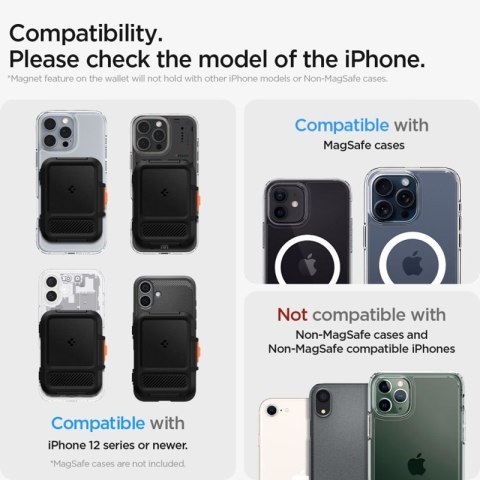 Spigen Lock Fit MagSafe - Portfel magnetyczny (Black)