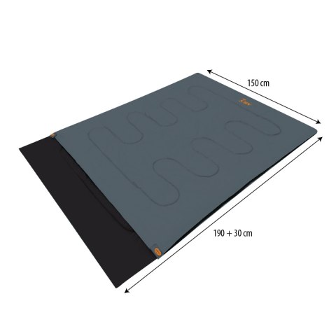 NC2001 Śpiwór podwójny 2-osobowy NILS CAMP antracyt-pomarańczowy