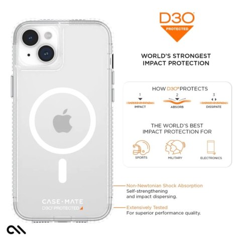 Case-Mate Ultra Tough Plus D3O MagSafe - Etui iPhone 15 Plus (Clear) Case-Mate Ultra Tough Plus D3O MagSafe - Etui iPhone 15 Plus (Clear)