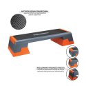AS007 Step do aerobiku HMS PREMIUM czarno-pomarańczowy 3-stopniowy