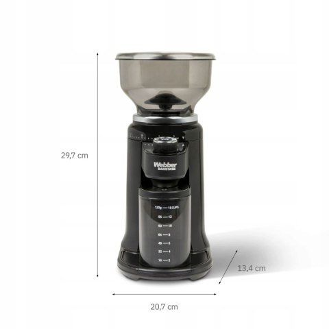 Elektryczny młynek Żarnowy do Kawy WEBBER CG6 180W AUTOMATYCZNY 25 POZIOMÓW Elektryczny młynek Żarnowy do Kawy WEBBER CG6 180W AUTOMATYCZNY 25 POZIOMÓW