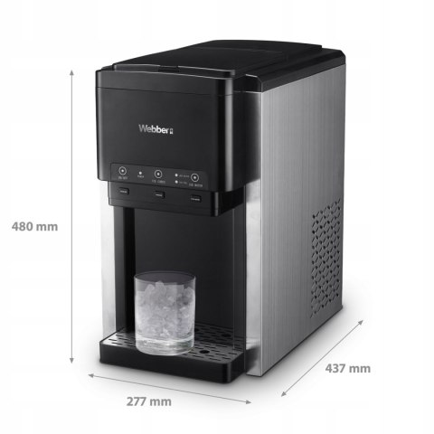 Kostkarka do lodu 3w1 Dystrybutor wody Kruszarka WEBBER 200W 20kg/24h 6 L Kostkarka do lodu 3w1 Dystrybutor wody Kruszarka WEBBER 200W 20kg/24h 6 L