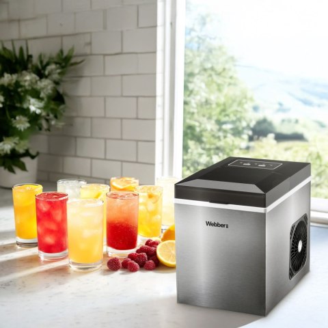 Kostkarka do lodu WEBBER domowa maszyna do kostek 10kg 165W ekspresowy lód Kostkarka do lodu WEBBER domowa maszyna do kostek 10kg 165W ekspresowy lód