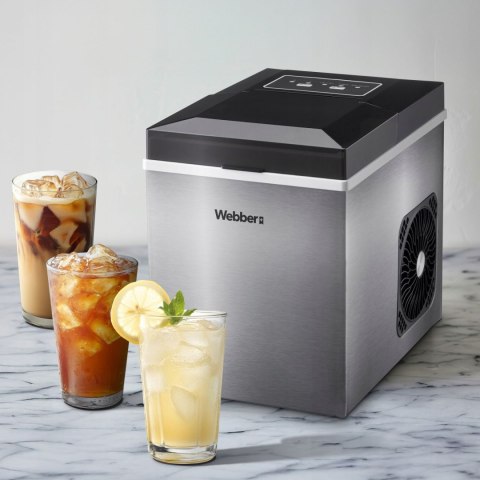 Kostkarka do lodu WEBBER domowa maszyna do kostek 10kg 165W ekspresowy lód Kostkarka do lodu WEBBER domowa maszyna do kostek 10kg 165W ekspresowy lód