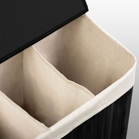 Bambusowy kosz na pranie bieliznę z pokrywą 150 l Massido Bambusowy kosz na pranie bieliznę z pokrywą 150 l Massido