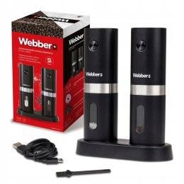 MŁYNEK DO PIEPRZU I SOLI ELEKTRYCZNY AKUMULATOROWY USB - 2 SZT