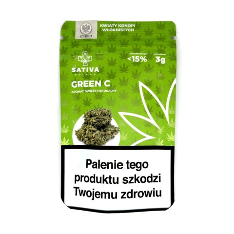 CBD Kwiaty Konopi "GREEN C" 3 g CBD Kwiaty Konopi "GREEN C" 3 g
