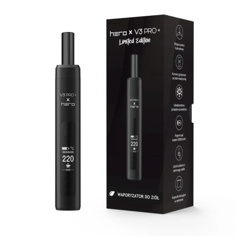 X-MAX V3 Pro Plus x HERO - waporyzator przenośny - czarny X-MAX V3 Pro Plus x HERO - waporyzator przenośny - czarny